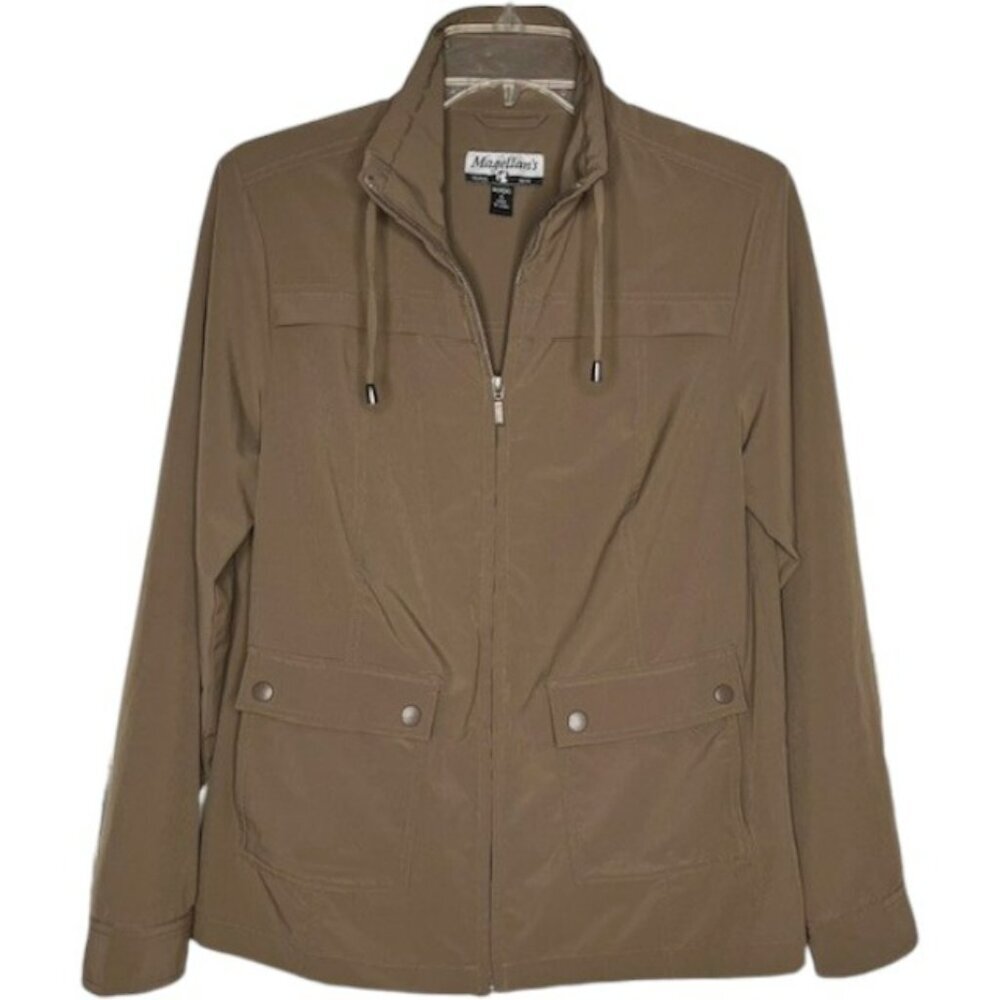 Magellan's Quick-Dry, Wrinkle-Free Travel Jacket w/RFID Pockets - Cafe - S